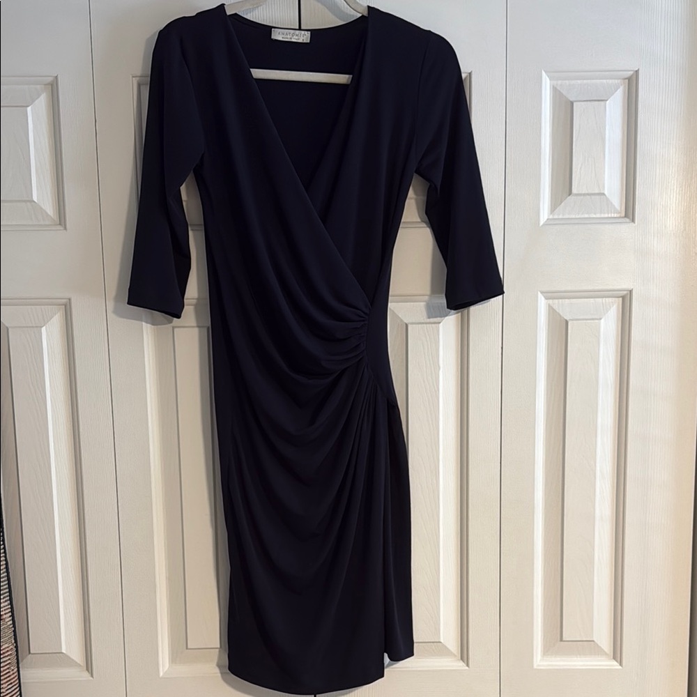 Anatomie Marine Travel Faux Wrap Mini Dress